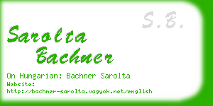 sarolta bachner business card